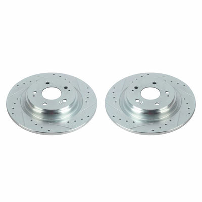Power Stop 17-20 Acura MDX Rear Evolution Drilled & Slotted Rotors - Pair