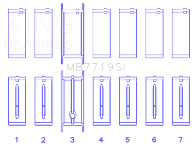 King Engine Bearings AMC / JEEP 242CI 4.0L POWER-TEC (Size 0.40 Oversized) Main Bearing Set