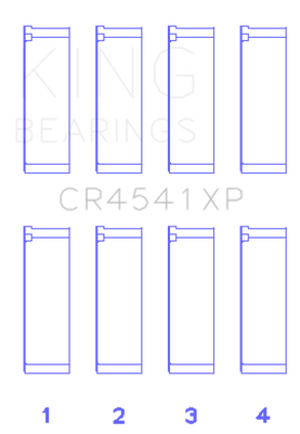King Engine Bearings Honda F23A/F23Z/K20A3/16V (Size +0.50mm) Connecting Rod Bearing Set