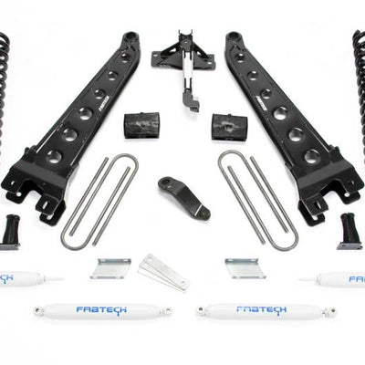 Fabtech 17 Ford F450/F550 4WD Diesel 6in Rad Arm Sys w/Coils & Perf Shks