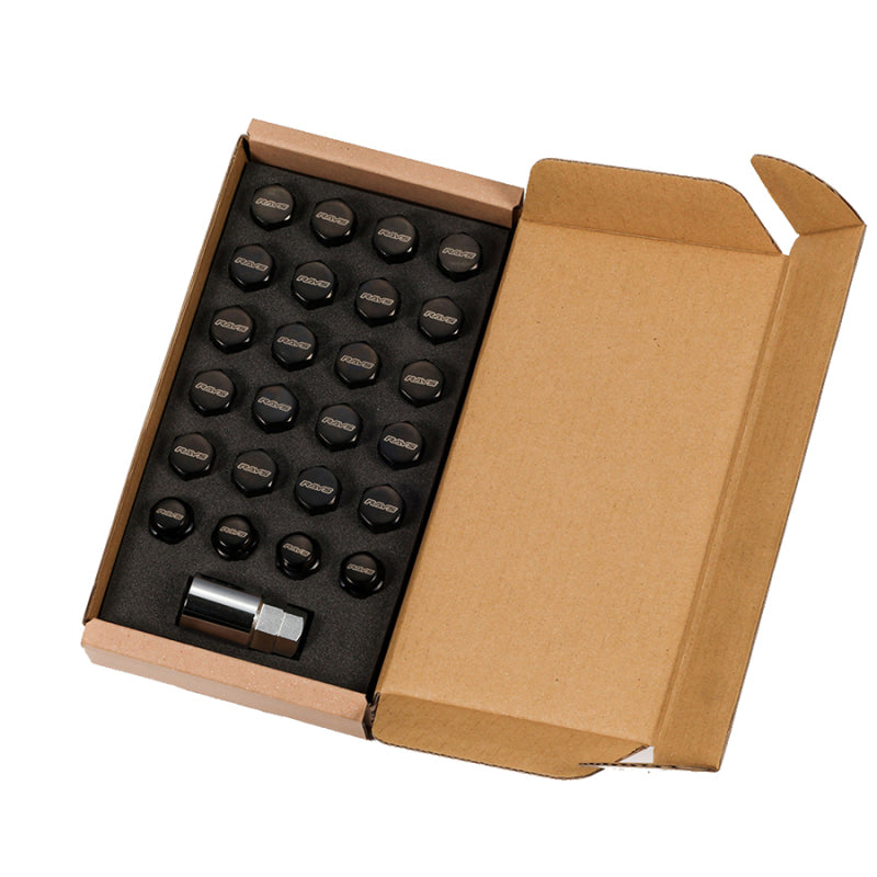 Rays 19 Hex L33 Lock & Nut Set 14x1.50 - Black