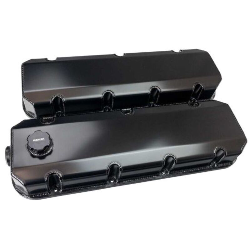 Moroso Brodix SR20/Dart Pro 1 20 Degree Aluminum Valve Covers - Black (w/-12AN Breather/Oil Fill)