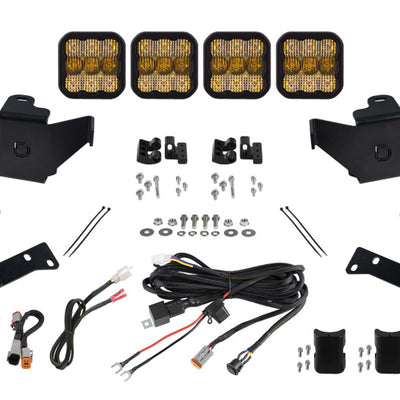 Diode Dynamics 2022 Toyota Tundra SS5 Grille CrossLink Lightbar Kit - Yellow Pro Combo