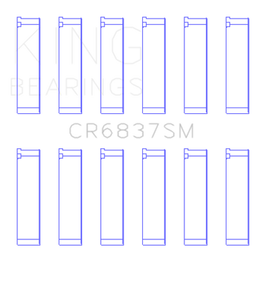 King Engine Bearings Acura J30A/J32A/J35A/J35Z (Size +0.5) Performance Rod Bearing Set