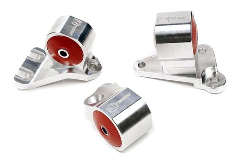 Innovative 92-95 Civic B/D Series Silver Aluminum Mounts 85A Bushings (3 Bolt)