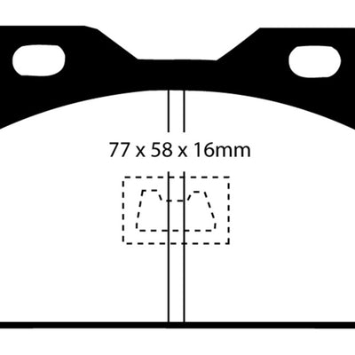 EBC 76-85 Porsche 924 2.0 Yellowstuff Front Brake Pads