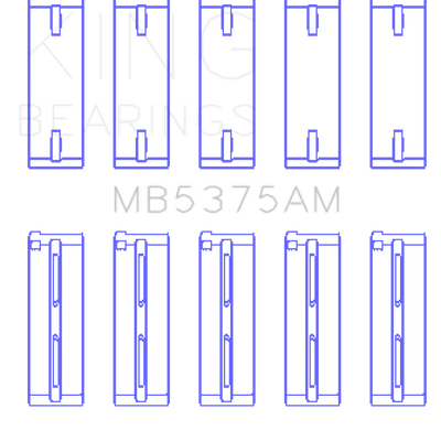 King Engine Bearings Toyota 2ZZGE Crankshaft Main Bearing Set