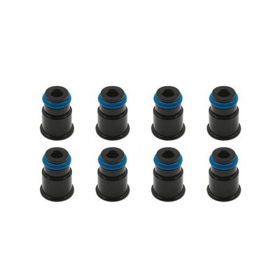 BLOX Racing 11mm Adapter Top (1/2in) w/Viton O-Ring & Retaining Clip (Set of 8)
