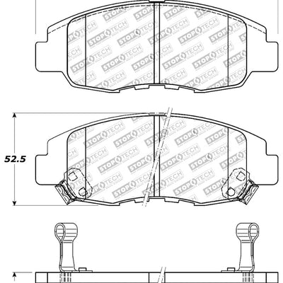 StopTech Performance 98-02 Honda Accord Coupe/Sedan 4cyl Rear Drum/Disc Front Brake Pads