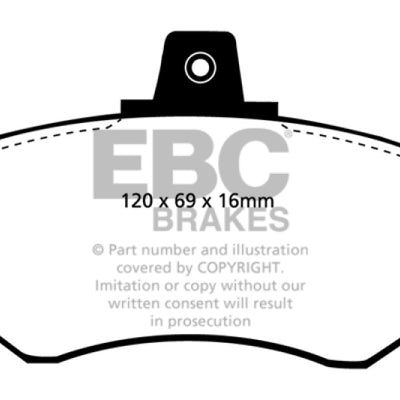 EBC 84-87 Audi 4000 1.8 Greenstuff Front Brake Pads