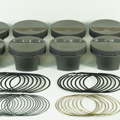 Mahle MS Piston Set SBC 381ci 4.165in Bore 3.480/3.500stk 6.0in Rod .927 Pin -5cc 11.0 CR Set of 8