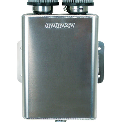 Moroso Breather Tank/Catch Can -16An Inlet - Two Breathers - Aluminum