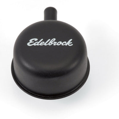 Edelbrock Round Cap w/ Nipple Black