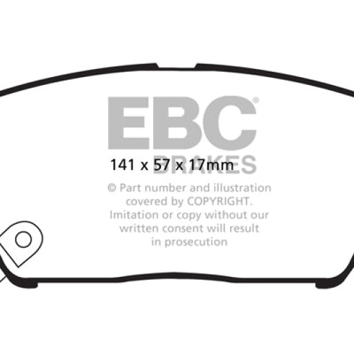 EBC 09+ Hyundai Genesis Coupe 2.0 Turbo Redstuff Front Brake Pads