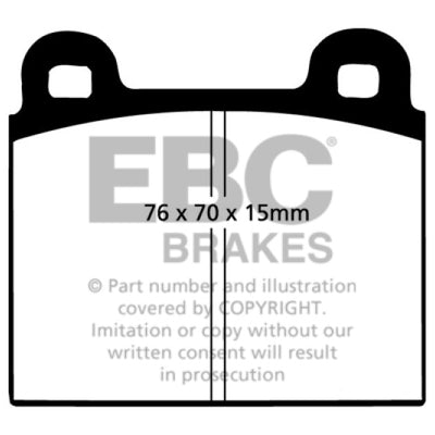 EBC 70-75 Alfa Romeo Montreal 2.6 Redstuff Front Brake Pads