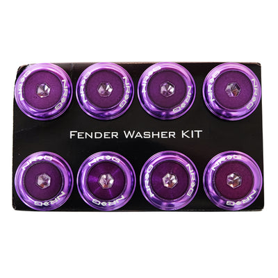 NRG Fender Washer Kit w/Color Matched M8 Bolt Rivets For Plastic (Purple) - Set of 8