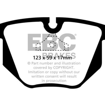 EBC 94-99 BMW M5 3.8 (E34) Redstuff Rear Brake Pads