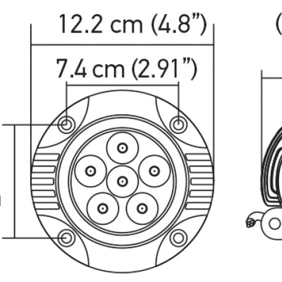 Hella Value Fit 90mm 6 LED Light - FLSH Off Road Spot Light
