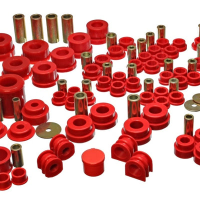 Energy Suspension 02-09 Nissan 350Z / 03-07 Infiniti G35 Coupe Red Hyper-Flex Master Bushing Set