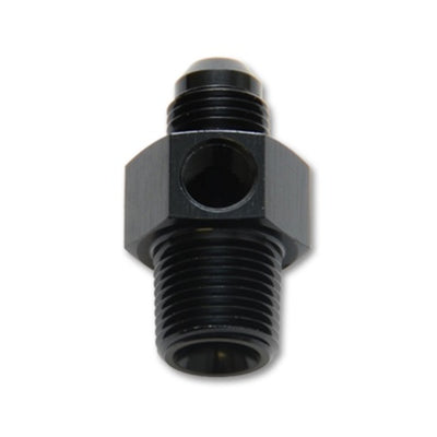 Vibrant -8AN Male to 1/4in NPT Male Union Adapter Fitting w/ 1/8in NPT Port