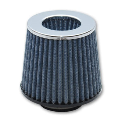 Vibrant Open Funnel Perf Air Filter (5in Cone O.D. x 5in Tall x 3in inlet I.D.) - Chrome Filter Cap