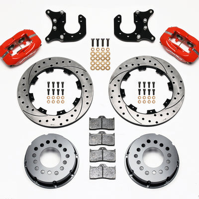Wilwood Forged Dynalite P/S Rear Kit Drilled Red Chevy 12 Bolt-Spec 3.15in Bearing