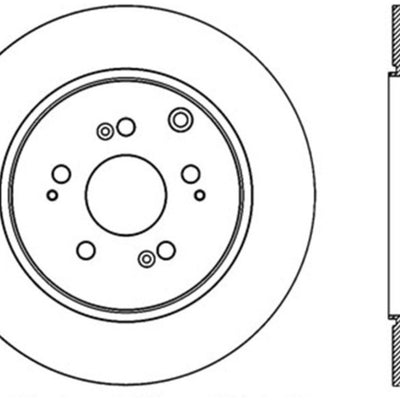 Stoptech 09-15 Honda Pilot / 11-17 Honda Odyssey Rear Premium CryoStop Brake Rotor