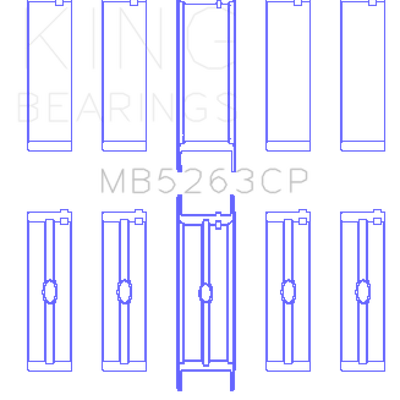King Engine Bearings Ford Eng 445 T/Dies Crankshaft Main Bearing Set (Set of 5)