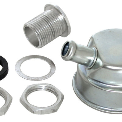 Moroso Positive Locking Breather - 3/4in Hose - Clear Finish