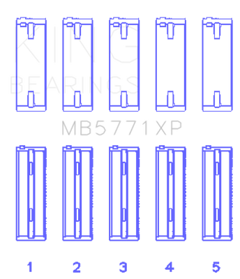 King Engine Bearings Hyundai G4KF Crankshaft Main Bearing Set