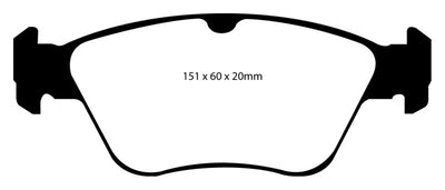 EBC 99-01 Mercedes-Benz C230 (W202) 2.3 Redstuff Front Brake Pads