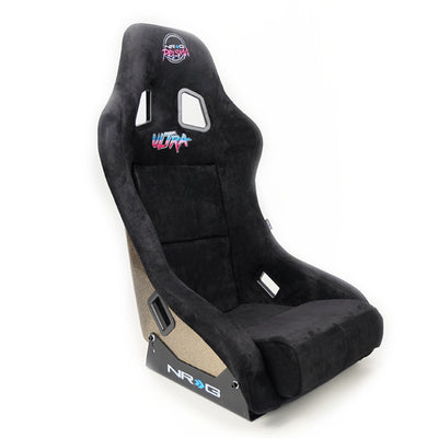 NRG FRP Bucket Seat ULTRA Edition - Medium (Black Alcantara/Gold Glitter Back)