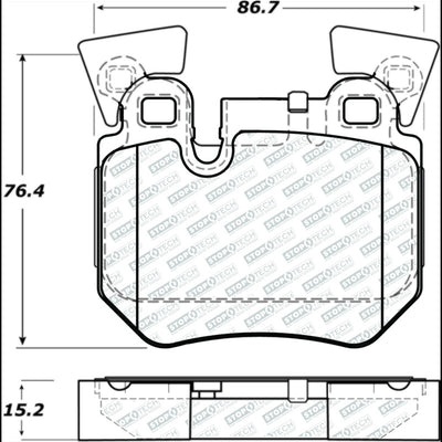 StopTech 08-13 BMW 1-Series Street Select Rear Brake Pads