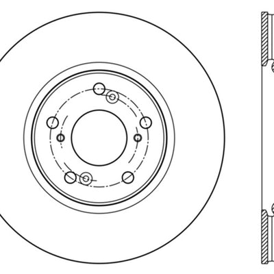 StopTech Cyro Drilled Sport Brake Rotor Front Left 13+ Honda Accord