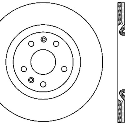 StopTech 10 Hyundai Genesis Coupe w/ Factory Brembo Slotted & Drilled Left Front Rotor