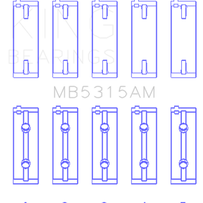 King Engine Bearings Mitsubishi 4G63T/4G64 (Size STD) Main Bearing Set