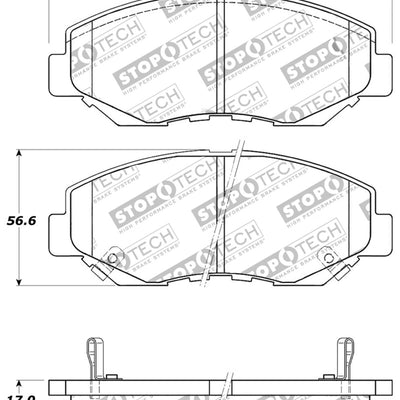 StopTech Performance 03-10 Honda Accord / 02-06 CR-V / 03-08 Pilot Front Brake Pads