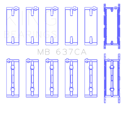King Engine Bearings BMW S85B50A Main Bearing Set (Size .50)
