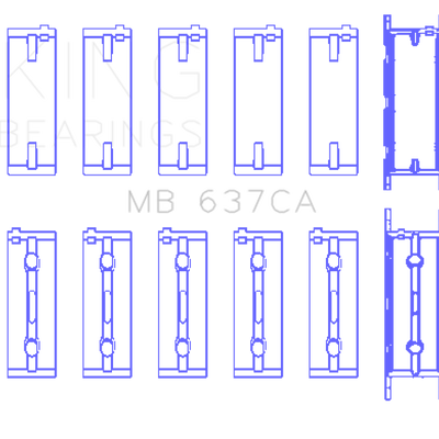 King Engine Bearings BMW S85B50A Main Bearing Set (Size .50)