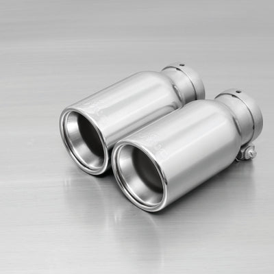 Remus 2011 Abarth Punto Evo Abarth 1.4L 90mm Straight Rolled Edge Chromed Tail Pipe Set
