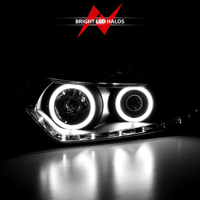 ANZO 2009-2012 Acura TSX Projector Headlights w/ Halo Black (CCFL) (HID Compatible)