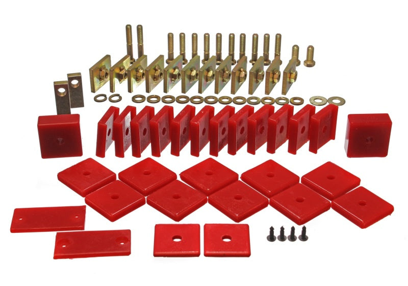 Energy Suspension Toy Land Cruiser Body Mount Set - Red