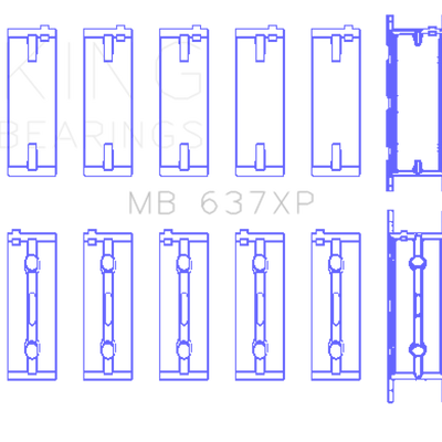 King Engine Bearings BMW S85B50A Crankshaft Main Bearings - Size STD