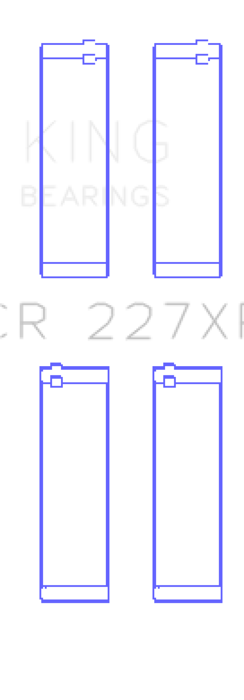 King Audi R8 4.2L/5.2L/Lamborghini Gallardo/Huracan V10 Coated Rod Bearing Set  - Size +0.25mm