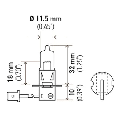 Hella Bulb H3 12V 55W Pk22S T325 Heavy Duty