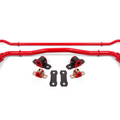 BMR 08-19 Dodge Challenger Front/Rear Hollow 38mm/25mm Sway Bar Kit w/ Bushings - Red
