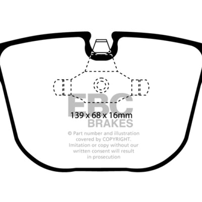 EBC 08-10 BMW M3 4.0 (E90) Bluestuff Rear Brake Pads