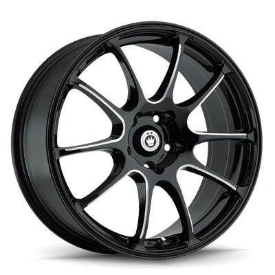Konig Illusion 18x8 5x114.3 ET35 Black/Ball Cut Machine