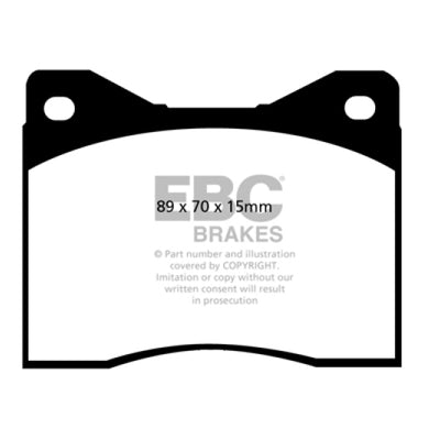 EBC 96-00 Ac Ace 5.0 Greenstuff Front Brake Pads