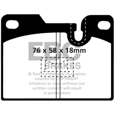 EBC 79-88 Porsche 924 2.0 Turbo Redstuff Rear Brake Pads